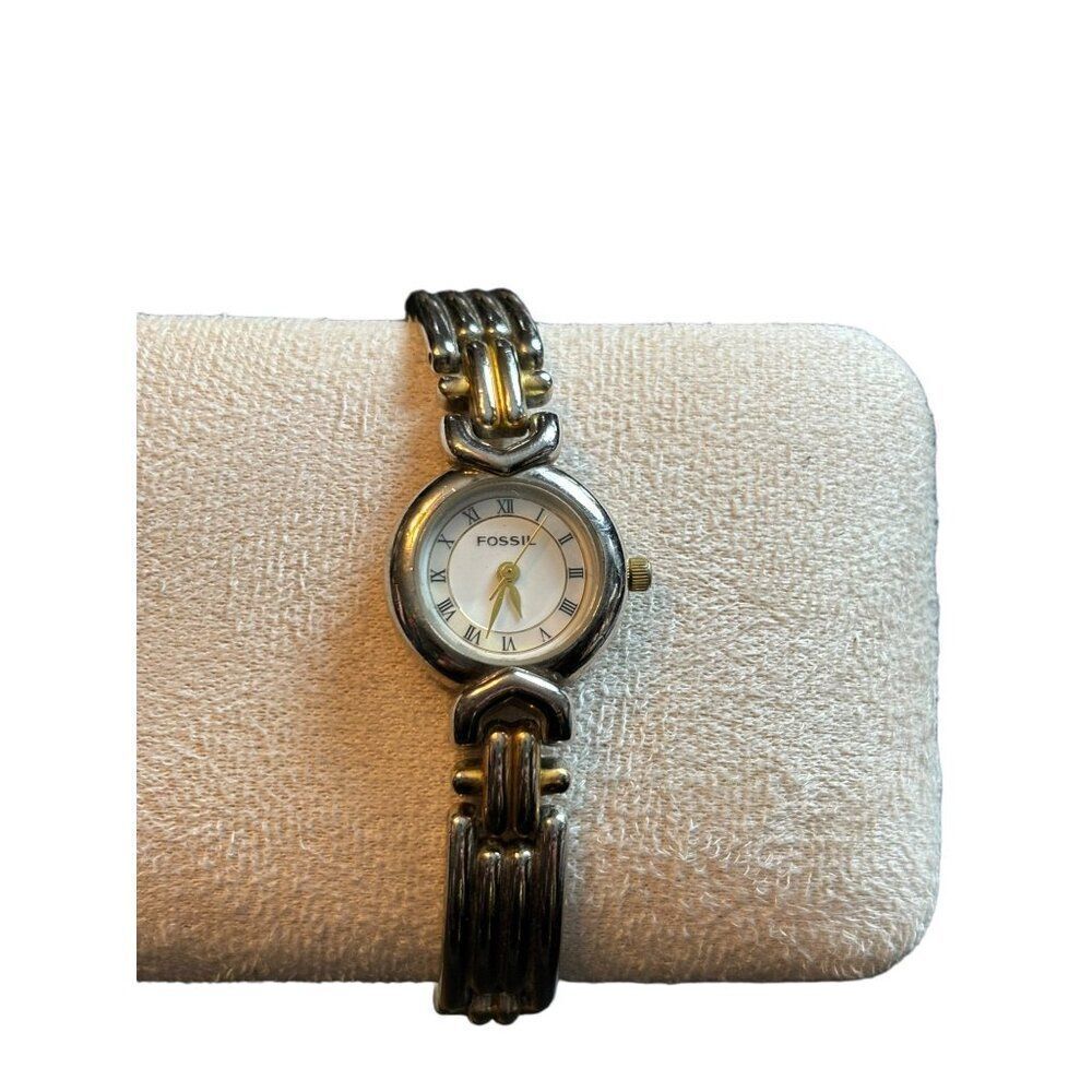 Fossil Women's Two-Tone Roman Numeral Bracelet Watch